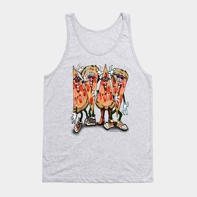 Pizza Party Tank Top by Kevin Middleton